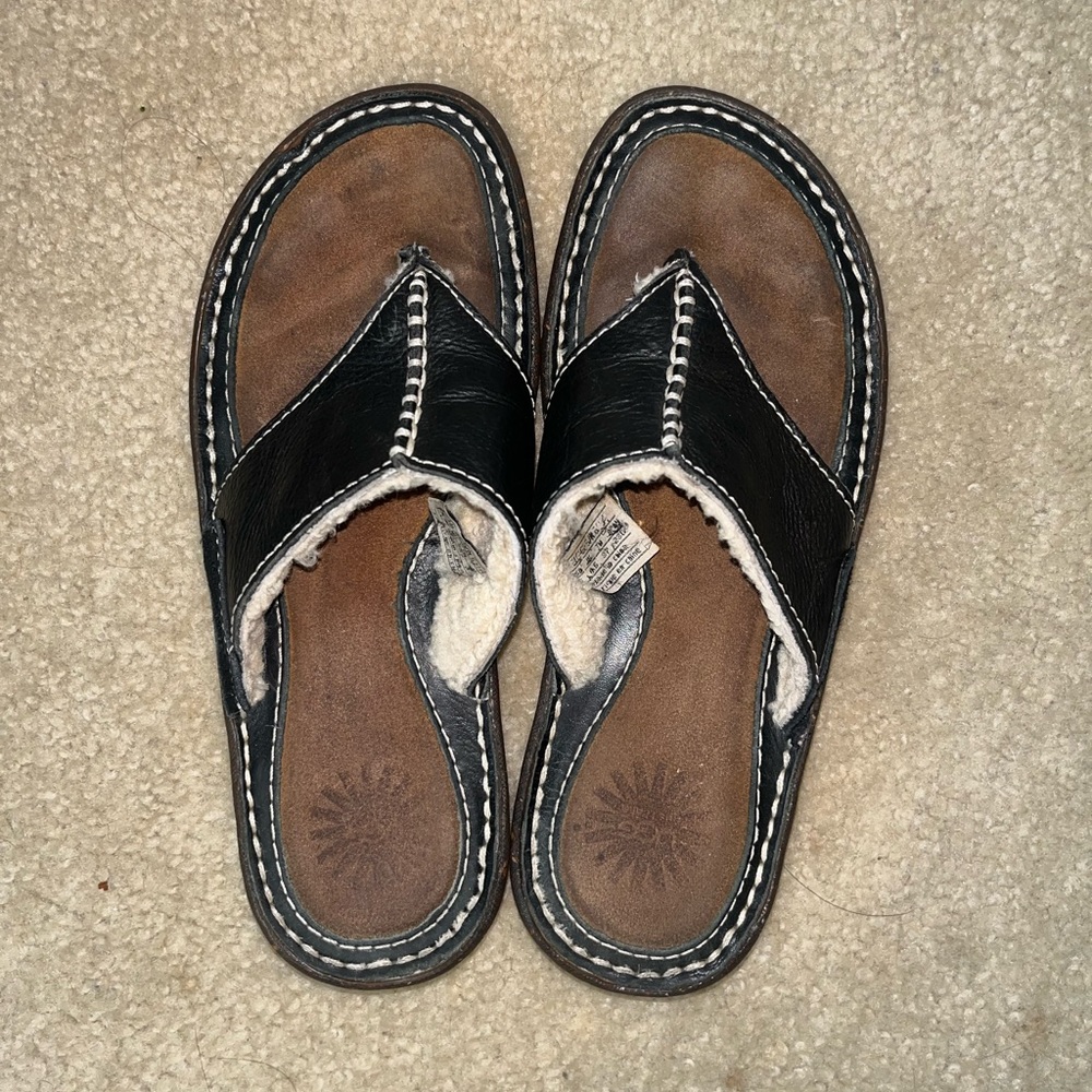 Black Ugg Sandals Size 6